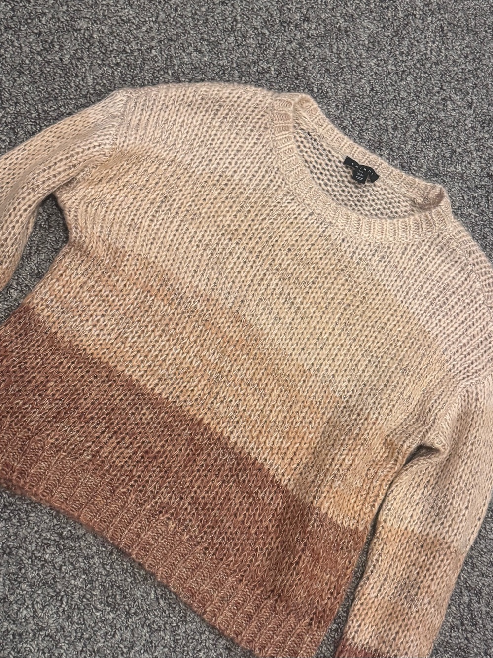 Tribal Cozy Ombre Crewneck Sweater - Neutral Gradient - Picture 3 of 6